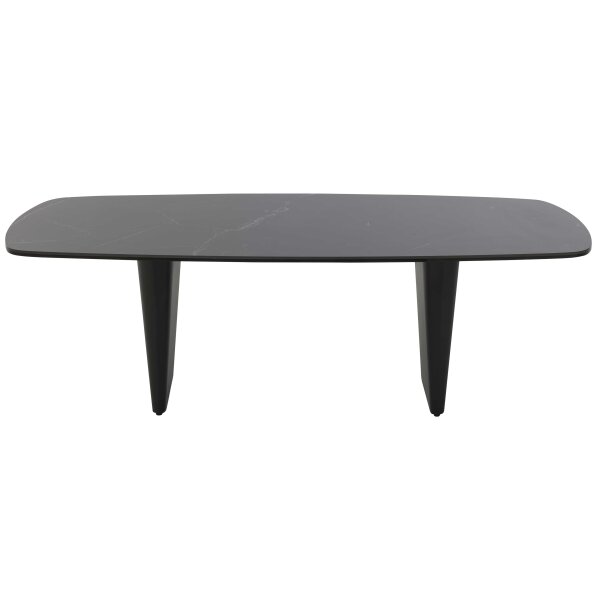 Interliving Couchtisch Serie 6227 Keramik Marquina & schwarzer Stahl - ca. 140 x 70 cm