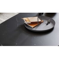 Interliving Couchtisch Serie 6227 Keramik Marquina & schwarzer Stahl - ca. 140 x 70 cm