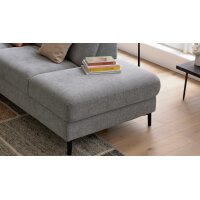 Interliving Sofa Serie 4064 - Ecksofa graue Chenille Toni & Fuß W003-01 - Stellfläche ca. 291 x 252 cm