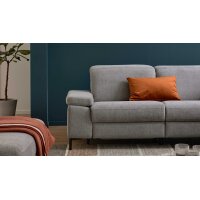 Interliving Sofa Serie 4064 - Ecksofa graue Chenille Toni & Fuß W003-01 - Stellfläche ca. 291 x 252 cm