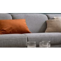 Interliving Sofa Serie 4064 - Ecksofa graue Chenille Toni & Fuß W003-01 - Stellfläche ca. 291 x 252 cm