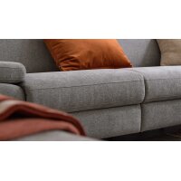 Interliving Sofa Serie 4064 - Ecksofa graue Chenille Toni & Fuß W003-01 - Stellfläche ca. 291 x 252 cm
