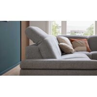 Interliving Sofa Serie 4064 - Ecksofa graue Chenille Toni & Fuß W003-01 - Stellfläche ca. 291 x 252 cm