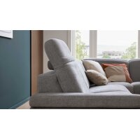 Interliving Sofa Serie 4064 - Ecksofa graue Chenille Toni & Fuß W003-01 - Stellfläche ca. 291 x 252 cm