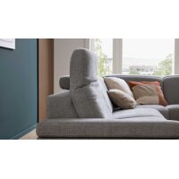 Interliving Sofa Serie 4064 - Ecksofa graue Chenille Toni & Fuß W003-01 - Stellfläche ca. 291 x 252 cm