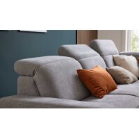 Interliving Sofa Serie 4064 - Ecksofa graue Chenille Toni & Fuß W003-01 - Stellfläche ca. 291 x 252 cm