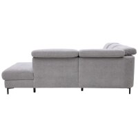 Interliving Sofa Serie 4064 - Ecksofa graue Chenille Toni & Fuß W003-01 - Stellfläche ca. 291 x 252 cm