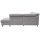 Interliving Sofa Serie 4064 - Ecksofa graue Chenille Toni & Fuß W003-01 - Stellfläche ca. 291 x 252 cm