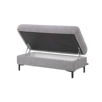 Interliving Sofa Serie 4064 - XXL-Funktionshocker graue Chenille Toni & Fuß W003-01 - ca. 130 x 65 cm