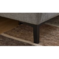 Interliving Sofa Serie 4064 - XXL-Funktionshocker graue Chenille Toni & Fuß W003-01 - ca. 130 x 65 cm