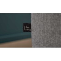 Interliving Sofa Serie 4064 - XXL-Funktionshocker graue Chenille Toni & Fuß W003-01 - ca. 130 x 65 cm