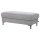 Interliving Sofa Serie 4064 - XXL-Funktionshocker graue Chenille Toni & Fuß W003-01 - ca. 130 x 65 cm