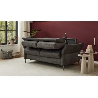 Interliving Schlafsofa Serie 4700 - Schlafsofa anthrazitfarbener Bezug Balu & Aluminiumfüße - Breite ca. 228 cm