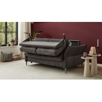 Interliving Schlafsofa Serie 4700 - Schlafsofa anthrazitfarbener Bezug Balu & Aluminiumfüße - Breite ca. 228 cm