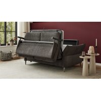Interliving Schlafsofa Serie 4700 - Schlafsofa anthrazitfarbener Bezug Balu & Aluminiumfüße - Breite ca. 228 cm