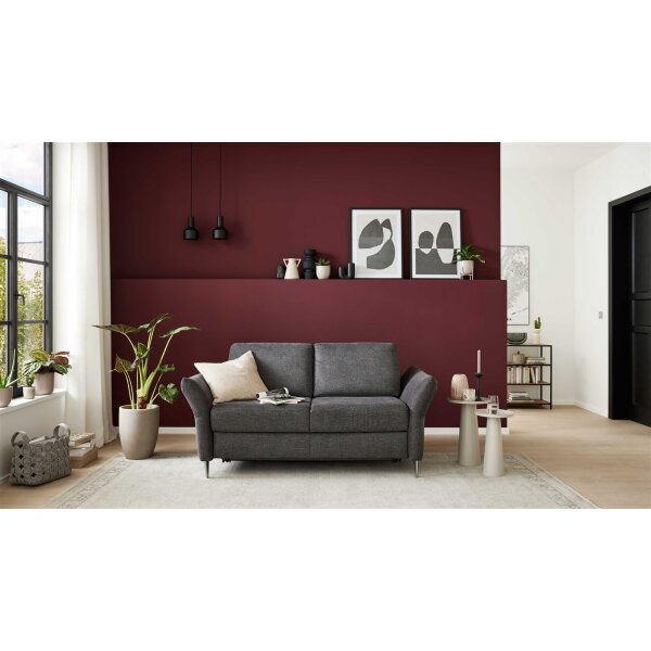 Interliving Schlafsofa Serie 4700 - Schlafsofa anthrazitfarbener Bezug Balu & Aluminiumfüße - Breite ca. 208 cm