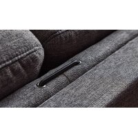 Interliving Schlafsofa Serie 4700 - Schlafsofa anthrazitfarbener Bezug Balu & Aluminiumfüße - Breite ca. 188 cm