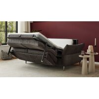 Interliving Schlafsofa Serie 4700 - Schlafsofa anthrazitfarbener Bezug Balu & Aluminiumfüße - Breite ca. 188 cm
