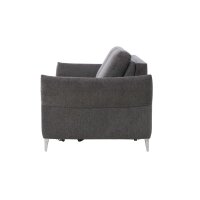 Interliving Schlafsofa Serie 4700 - Schlafsofa anthrazitfarbener Bezug Balu & Aluminiumfüße - Breite ca. 188 cm