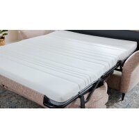 Interliving Schlafsofa Serie 4700 - Schlafsofa sienafarbener Webstoff Loft & schwarze Aluminiumfüße - Breite ca. 188 cm