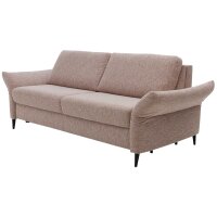 Interliving Schlafsofa Serie 4700 - Schlafsofa sienafarbener Webstoff Loft & schwarze Aluminiumfüße - Breite ca. 188 cm