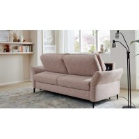 Interliving Schlafsofa Serie 4700 - Schlafsofa sienafarbener Webstoff Loft & schwarze Aluminiumfüße - Breite ca. 228 cm