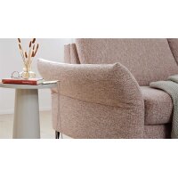 Interliving Schlafsofa Serie 4700 - Schlafsofa sienafarbener Webstoff Loft & schwarze Aluminiumfüße - Breite ca. 228 cm