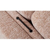 Interliving Schlafsofa Serie 4700 - Schlafsofa sienafarbener Webstoff Loft & schwarze Aluminiumfüße - Breite ca. 228 cm