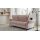 Interliving Schlafsofa Serie 4700 - Schlafsofa sienafarbener Webstoff Loft & schwarze Aluminiumfüße - Breite ca. 228 cm