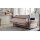 Interliving Schlafsofa Serie 4700 - Schlafsofa sienafarbener Webstoff Loft & schwarze Aluminiumfüße - Breite ca. 228 cm