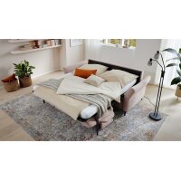 Interliving Schlafsofa Serie 4700 - Schlafsofa sienafarbener Webstoff Loft & schwarze Aluminiumfüße - Breite ca. 208 cm