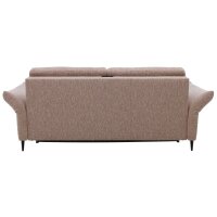 Interliving Schlafsofa Serie 4700 - Schlafsofa sienafarbener Webstoff Loft & schwarze Aluminiumfüße - Breite ca. 208 cm