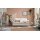 Interliving Schlafsofa Serie 4700 - Schlafsofa naturweißes Flachgewebe Cyber & schwarze Aluminiumfüße - Breite ca. 188 cm