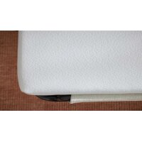 Interliving Schlafsofa Serie 4700 - Schlafsofa naturweißes Flachgewebe Cyber & schwarze Aluminiumfüße - Breite ca. 228 cm