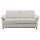 Interliving Schlafsofa Serie 4700 - Schlafsofa naturweißes Flachgewebe Cyber & schwarze Aluminiumfüße - Breite ca. 228 cm