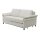 Interliving Schlafsofa Serie 4700 - Schlafsofa naturweißes Flachgewebe Cyber & schwarze Aluminiumfüße - Breite ca. 208 cm