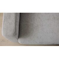 Interliving Schlafsofa Serie 4700 - Ecksofa mit Schlaffunktion silberfarbener Bezug Toni & schwarze Metallfüße - Stellfläche ca. 270 x 190 cm