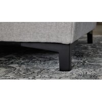 Interliving Schlafsofa Serie 4700 - Ecksofa mit Schlaffunktion silberfarbener Bezug Toni & schwarze Metallfüße - Stellfläche ca. 270 x 190 cm
