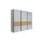 Interliving Kleiderschrank Serie 1205 – Schwebetürenschrank Champagner & Bianco Eiche – drei Türen, Breite ca. 300 cm