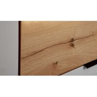 Interliving Schlafzimmer Serie 1034 – Kleiderschrank champagnerfarbenes Glas & Kernholz – sechs Türen & zwei Schubladen, Breite ca. 300 cm