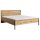Interliving Schlafzimmer Serie 1034 – Bettgestell Bianco Eiche & Schwarz - Liegefläche ca. 180 x 200 cm