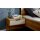 Interliving Schlafzimmer Serie 1034 – Hängekonsolen-Set champagnerfarbenes Glas & Bianco Eiche – zweiteilig
