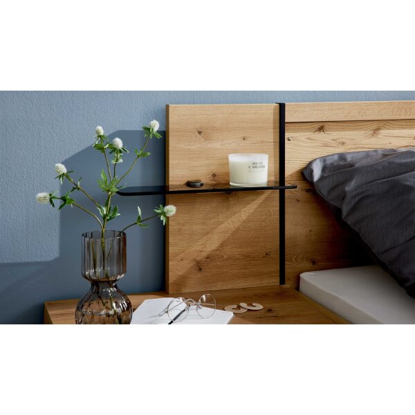 Interliving Schlafzimmer Serie 1034 – Paneel-Set Bianco Eiche & Rauchglas – zweiteilig