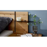 Interliving Schlafzimmer Serie 1034 – Paneel-Set Bianco Eiche & Rauchglas – zweiteilig