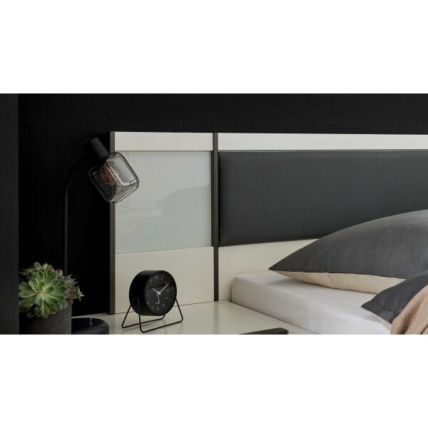 Interliving Schlafzimmer Serie 1033 – Paneel-Set weißes Glas & Holz – zweiteilig