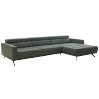 Interliving Sofa Serie 4303 – Ecksofa moosgrüner Pfotenstoff Cyber - Stellfläche ca. 323 x 190 cm