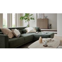Interliving Sofa Serie 4303 – Ecksofa moosgrüner Pfotenstoff Cyber - Stellfläche ca. 323 x 190 cm