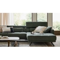 Interliving Sofa Serie 4303 – Ecksofa moosgrüner Pfotenstoff Cyber - Stellfläche ca. 323 x 190 cm