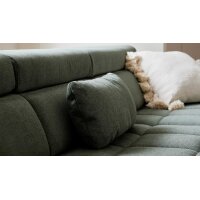 Interliving Sofa Serie 4303 – Nierenkissen moosgrüner Pfotenstoff Cyber - ca. 58 x 25 cm