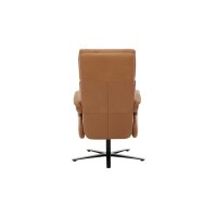Interliving Sessel Serie 4566 haselnussfarbenes Leder Punch & schwarzer Sternfuß